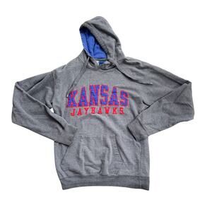 Old Varsity Brand Kansas Jayhawks Grey Hoodie M